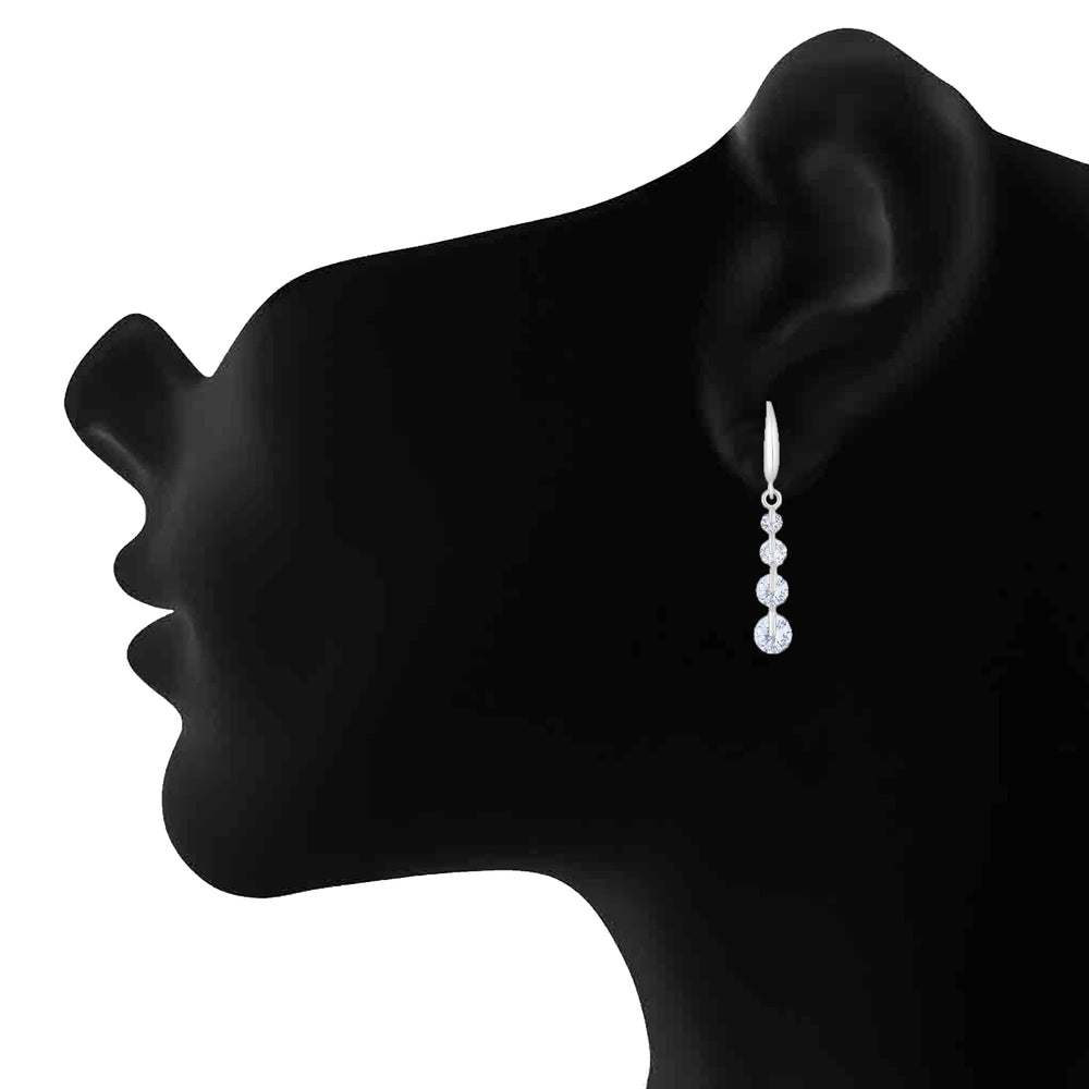 American Diamond Sparkling Dangle Earrings