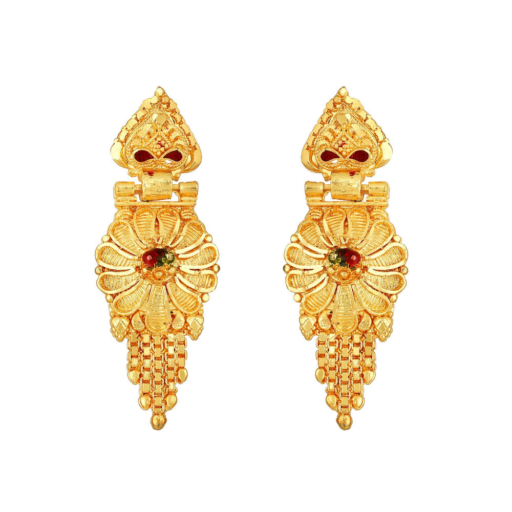 Traditional Floral Multicolour Meenakari Work Necklace Set