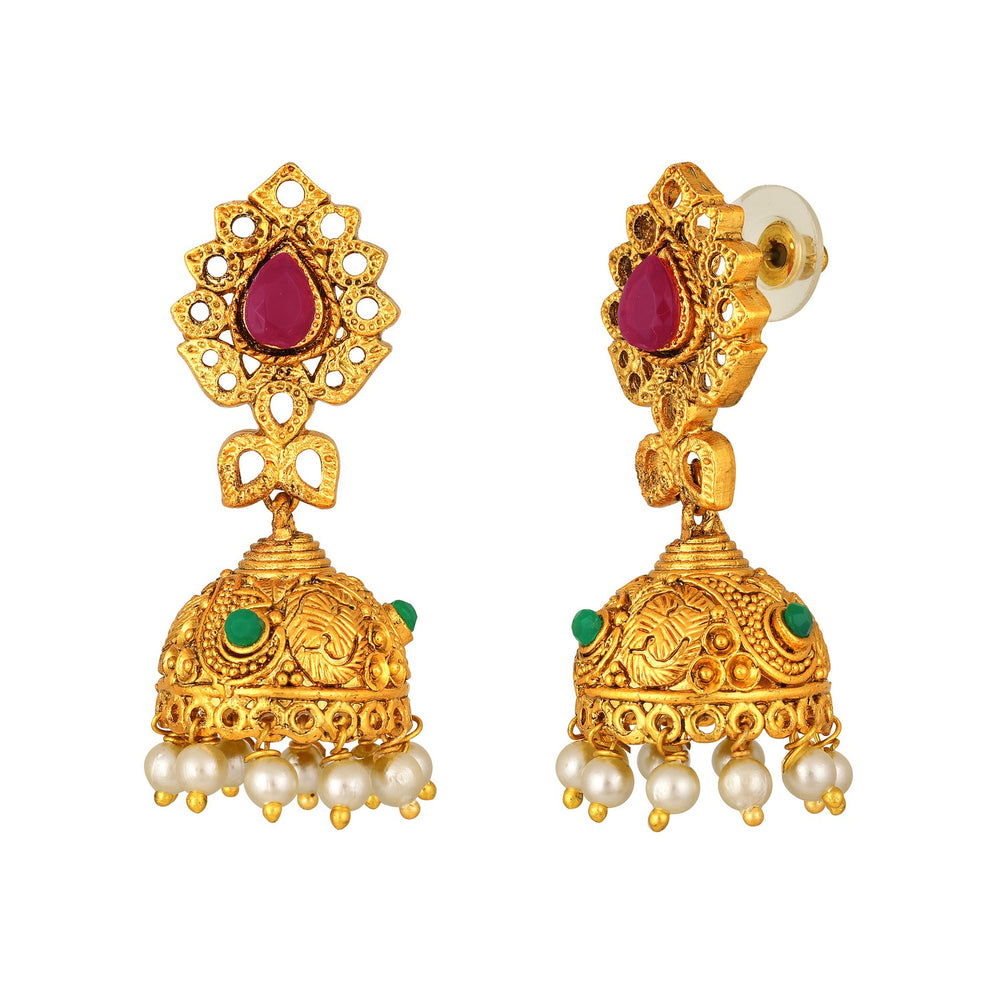 Traditional Multicolour Meenakari Work White Kundan Necklace Set
