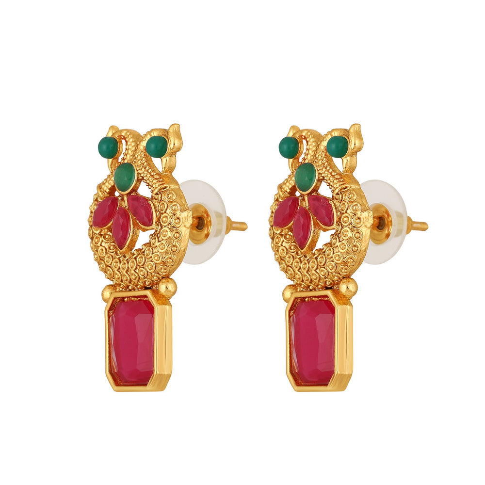 Traditional Multicolour Circular Shaped Chokar Necklace Set