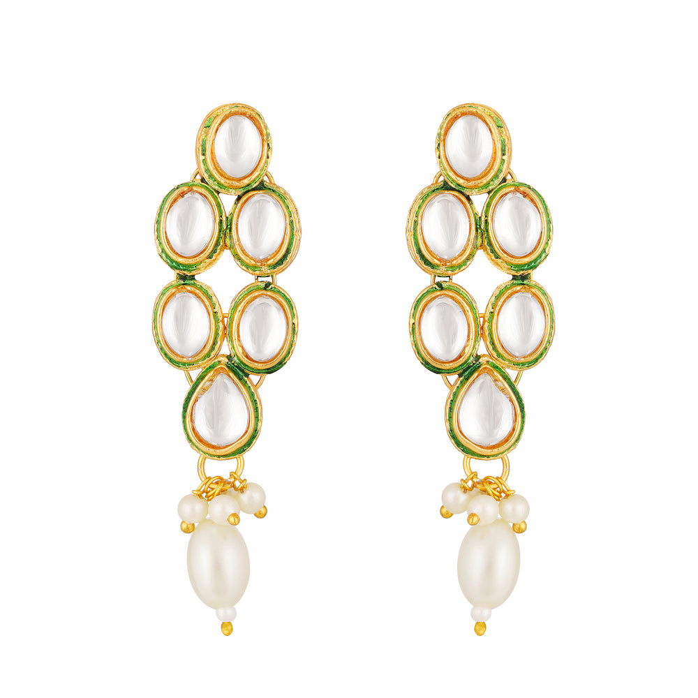 Green-meenakari-work-white-kundan-chokar-necklace-set