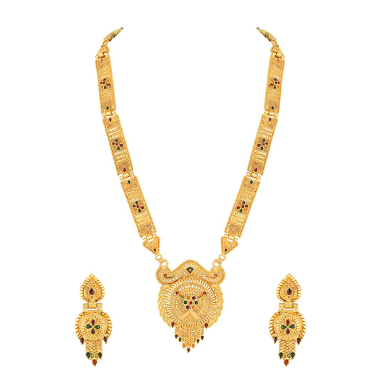 Meenakari Work Floral Necklace Set
