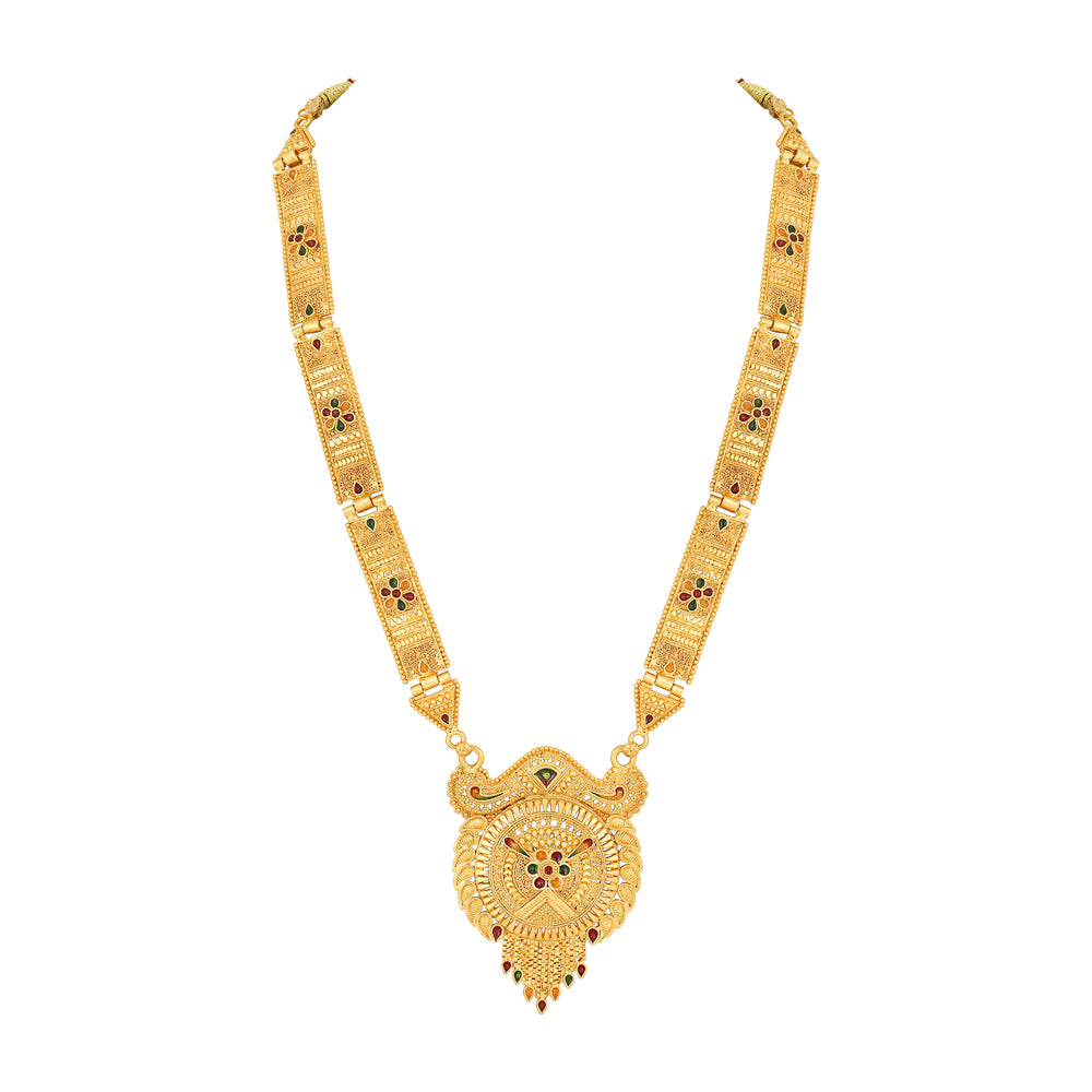 Meenakari Work Floral Necklace Set