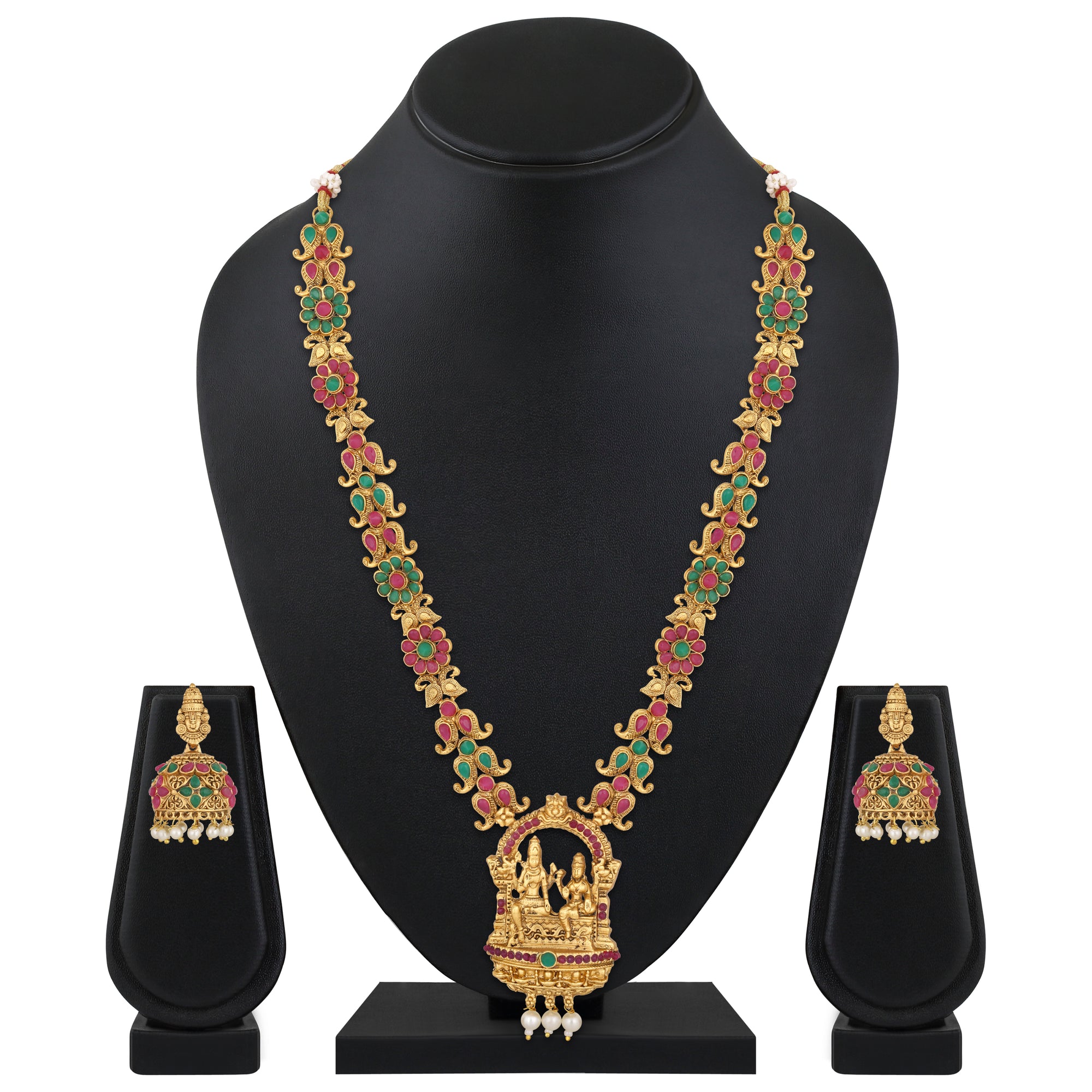 Lord Shiv parvati Kundan Necklace Set