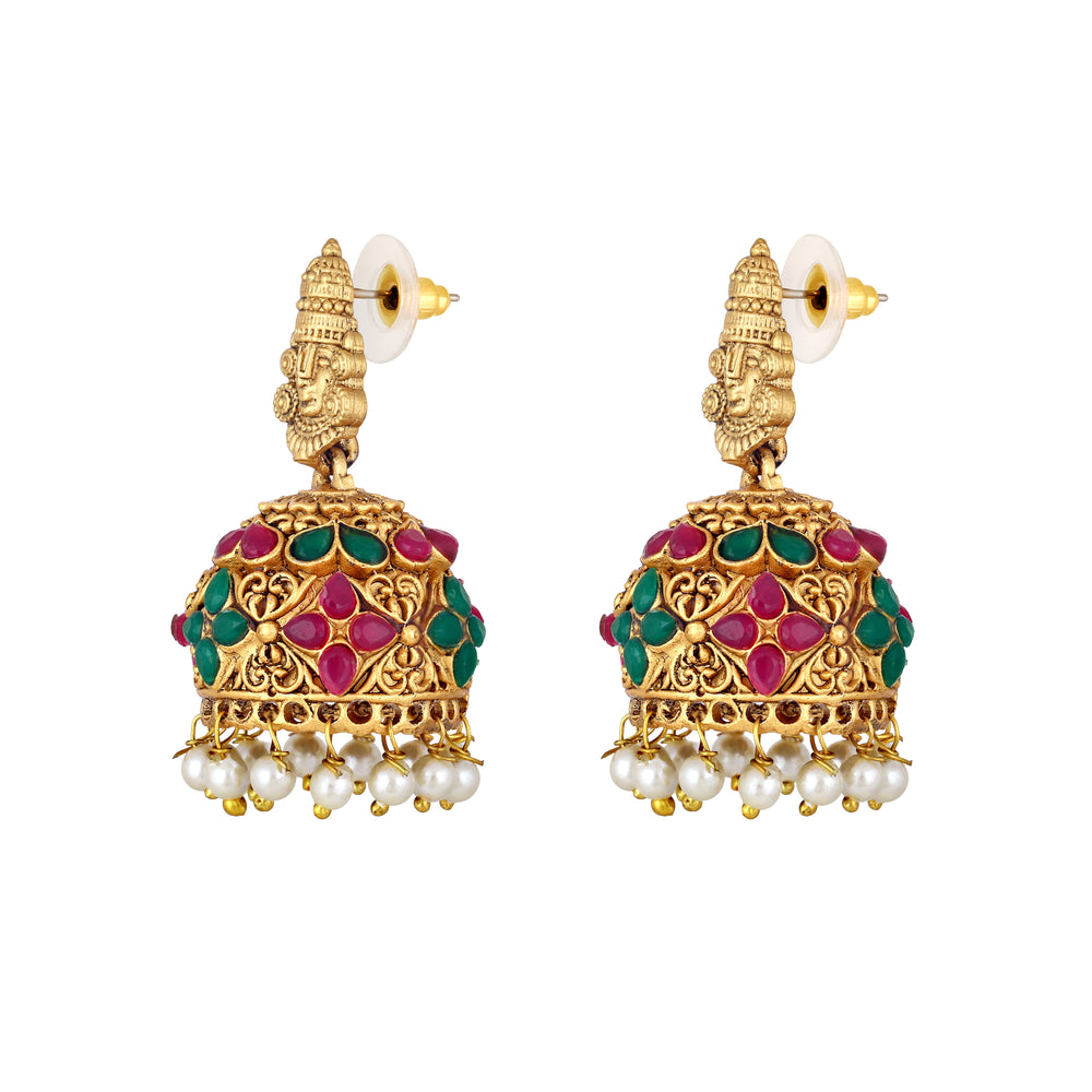 Lord Shiv parvati Kundan Necklace Set