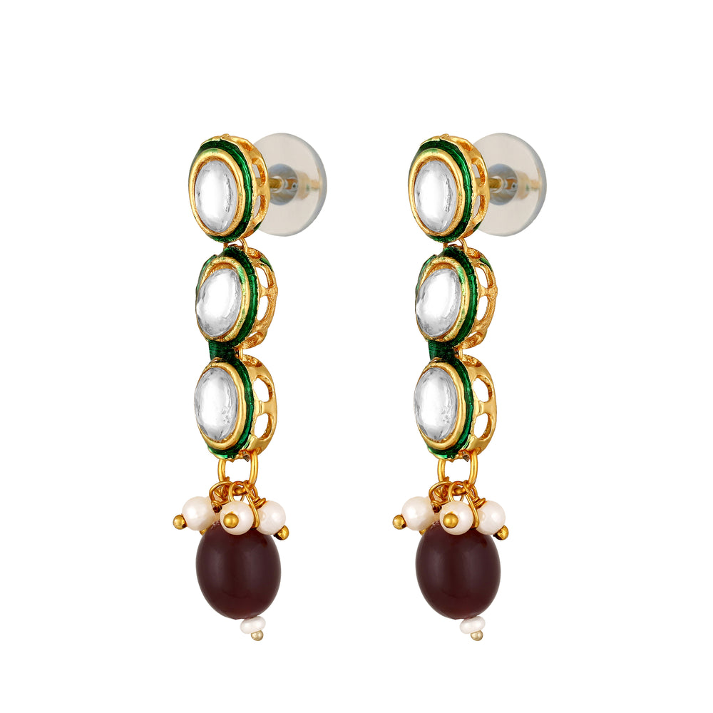 Meenakari Work Multicolur Pearls kundan Chokar Necklace Set