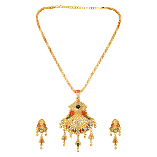 Multicolour Meenakari Work Necklace Set