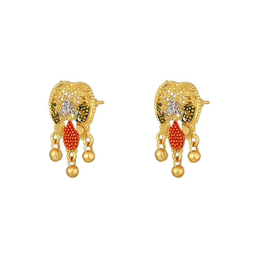 Multicoloured Meenakari Work Necklace Set