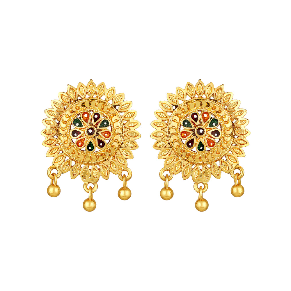 Multicoloured Meenakari Work Necklace Set
