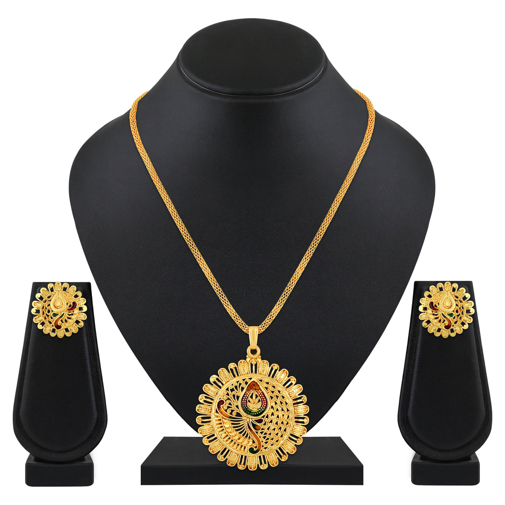 Multicoloured Meenakari Work Necklace Set