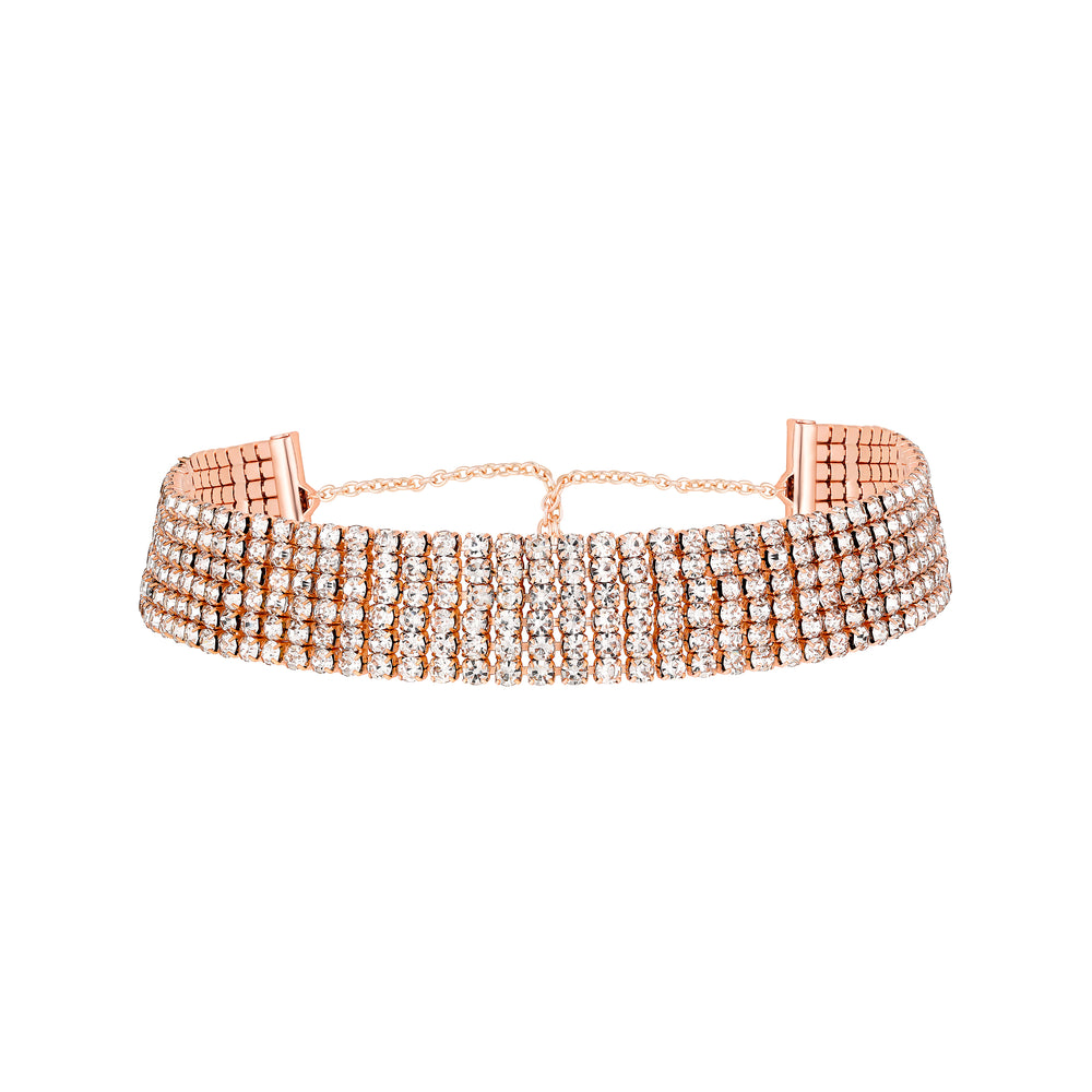 Rose Studed Chokar Necklace Set