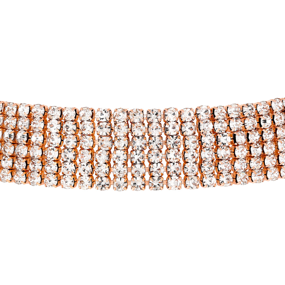 Rose Studed Chokar Necklace Set