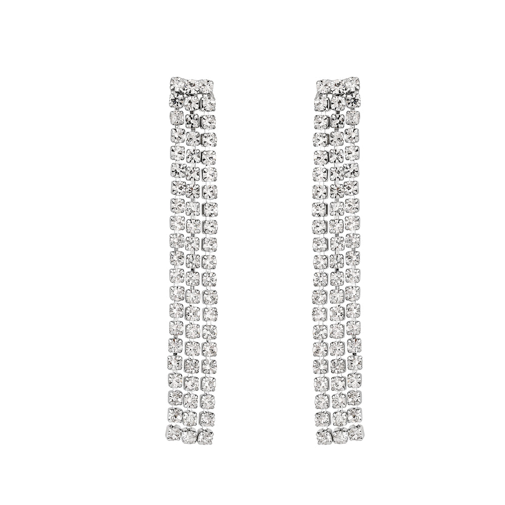 Rhodium Plated Studed Choker Necklace Set
