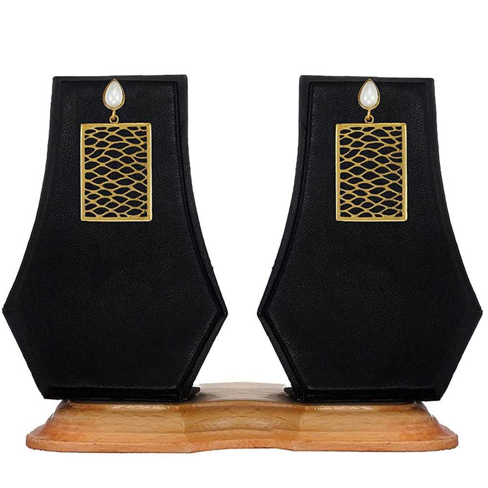 Traditional Rectangular Long Dangler Earrings