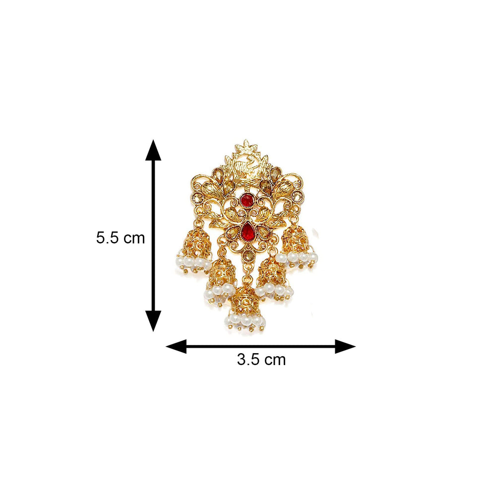 Traditional Kundan and Pearl Jhumki Earring