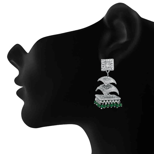 Ethnic Rectangular Shape Jhumki Earrings