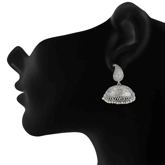 Traditional Design Dangle Jhumka Ghungroo Earrings