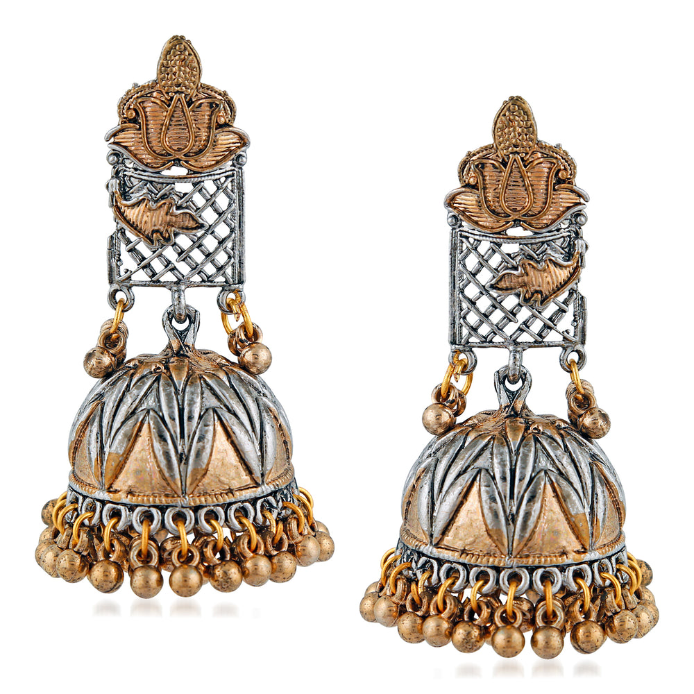 Traditional Design Dangle Jhumka Ghungroo Earrings