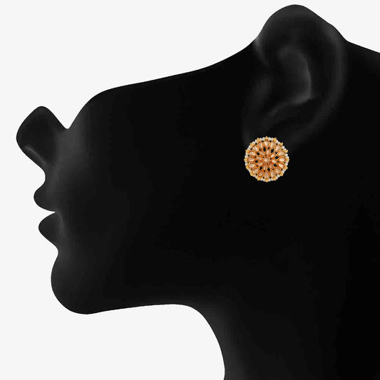 Traditional Kundan Circular Stud Earring