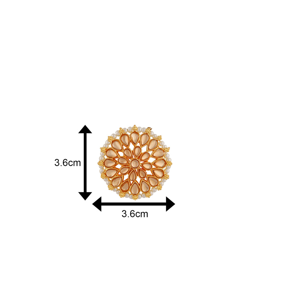 Traditional Kundan Circular Stud Earring