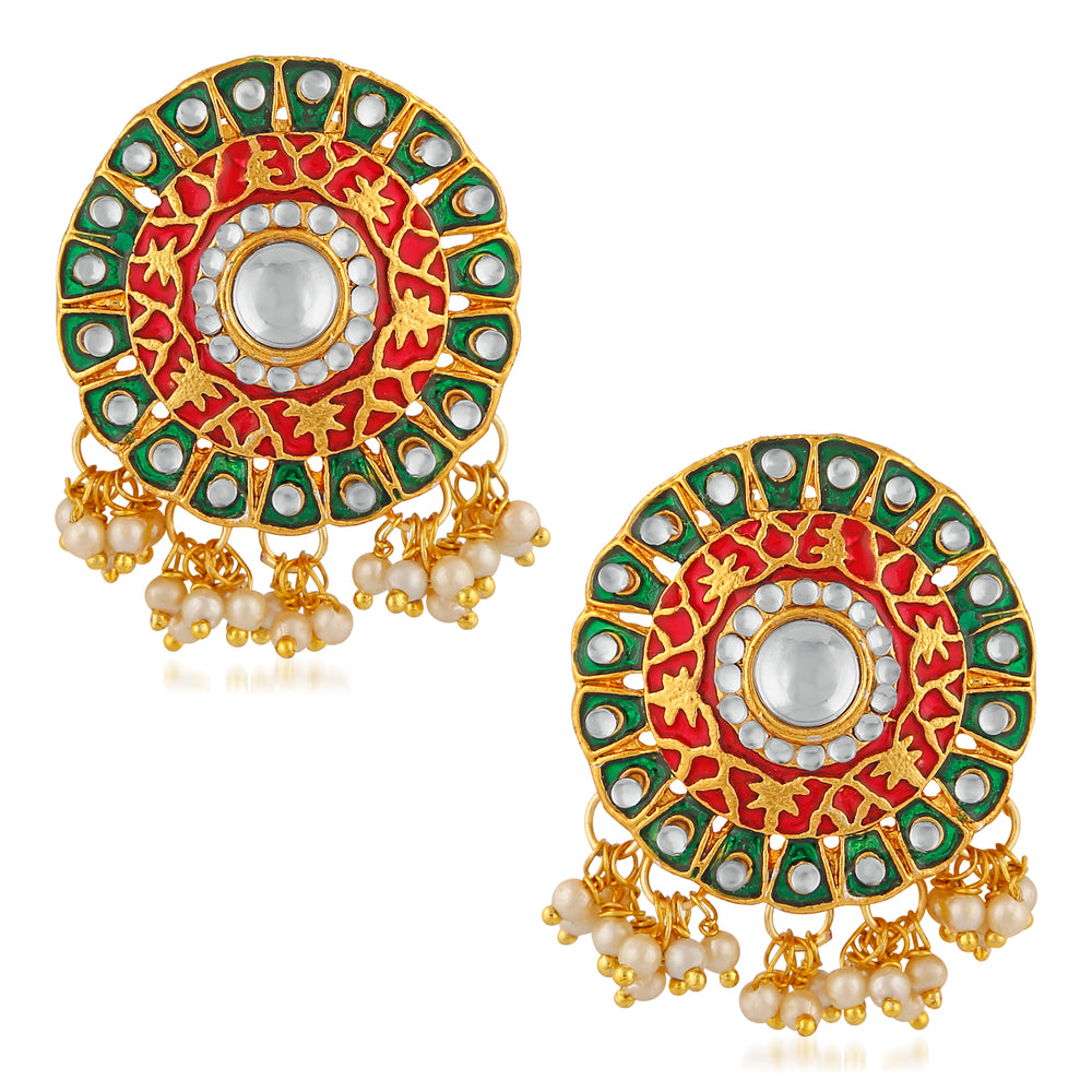 Traditional Circular Dangler Earrings