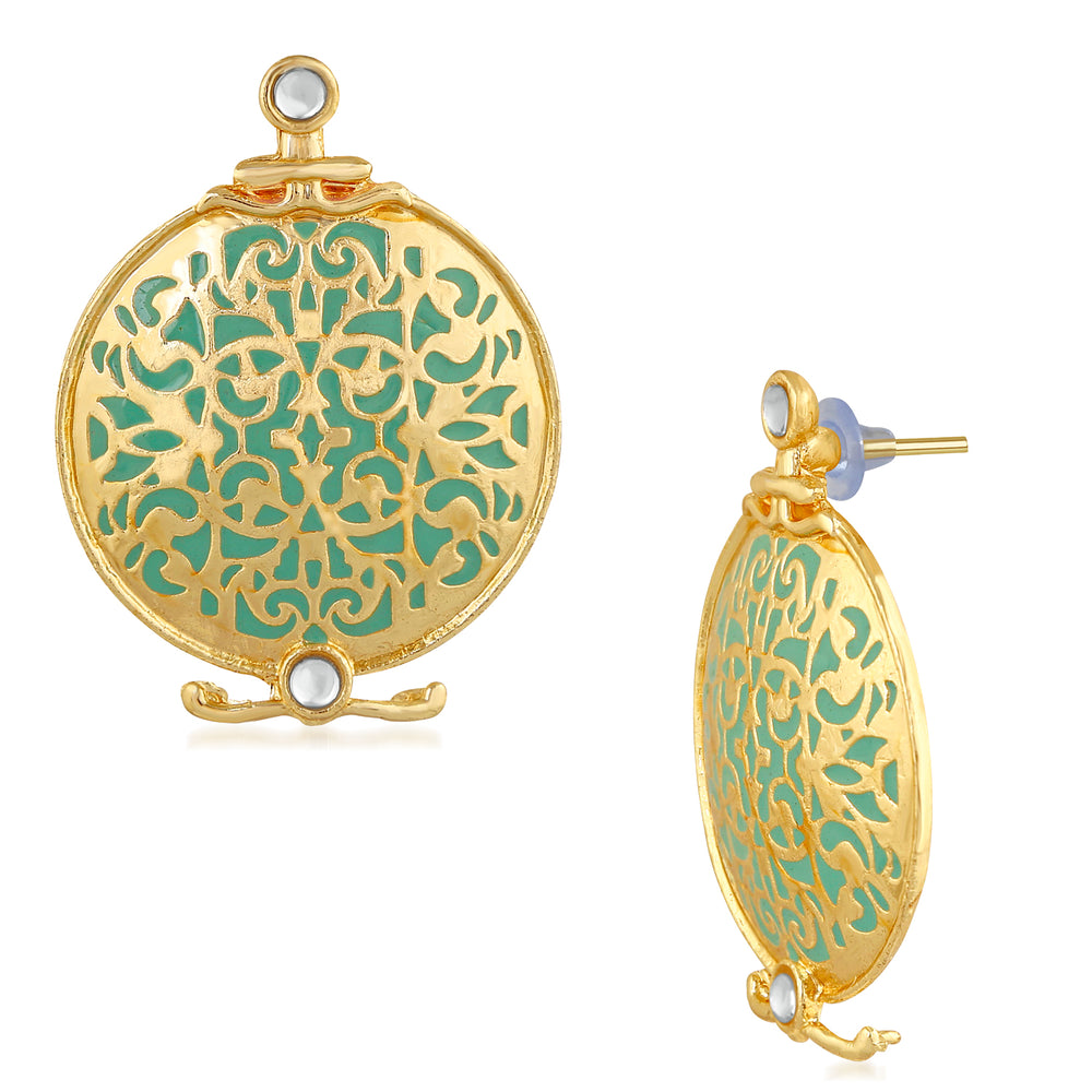 Ethnic Circular Dangler Earrings