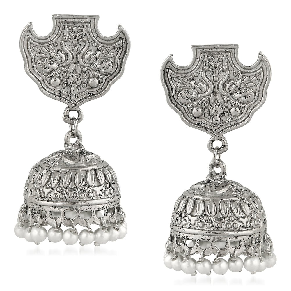 Peacock Traditional Jhumka Earrings