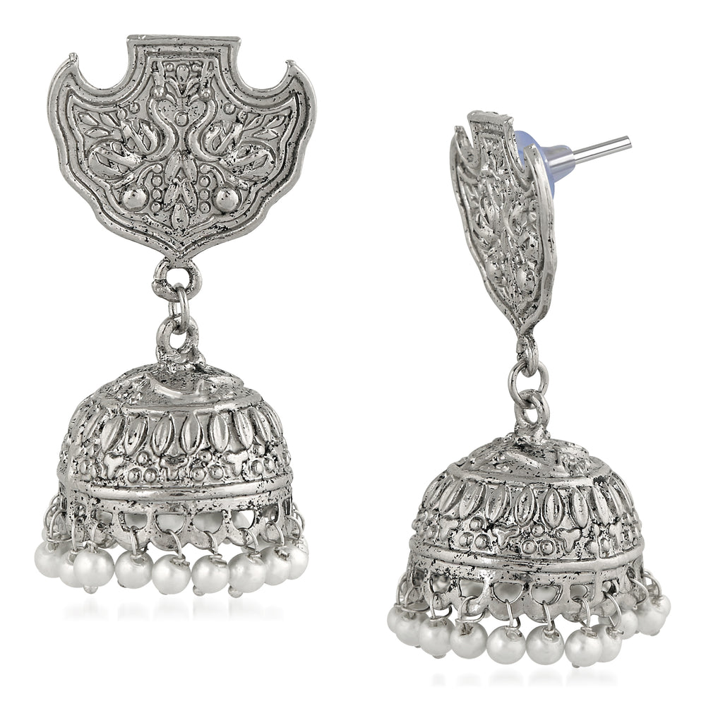 Peacock Traditional Jhumka Earrings