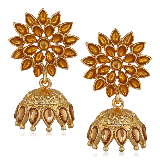 Floral Jhumka Earrings