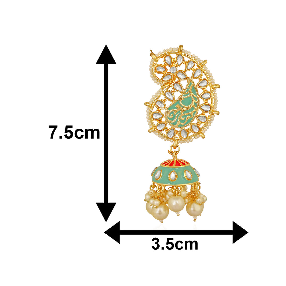 Peacock Shaped Dangler Jhumki Earrings
