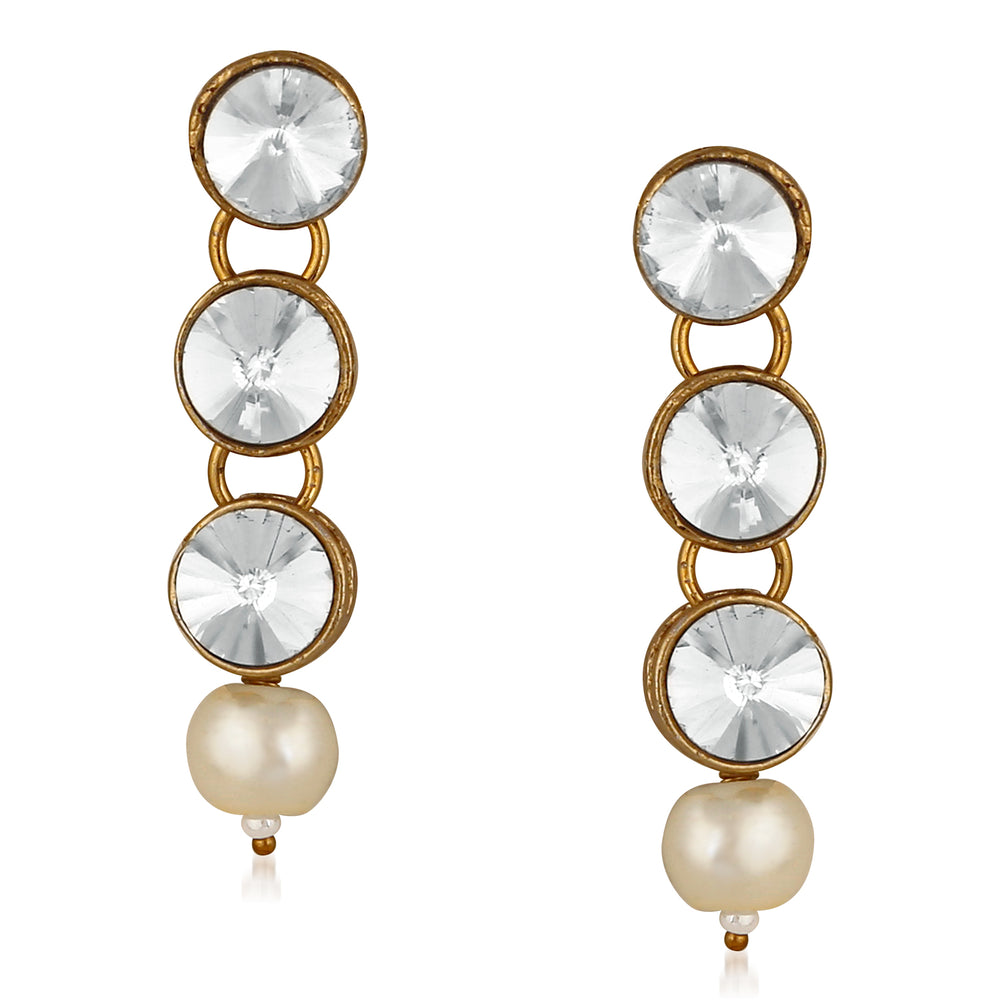 Traditional Necklace Set with Kundan and Artificial Pearl