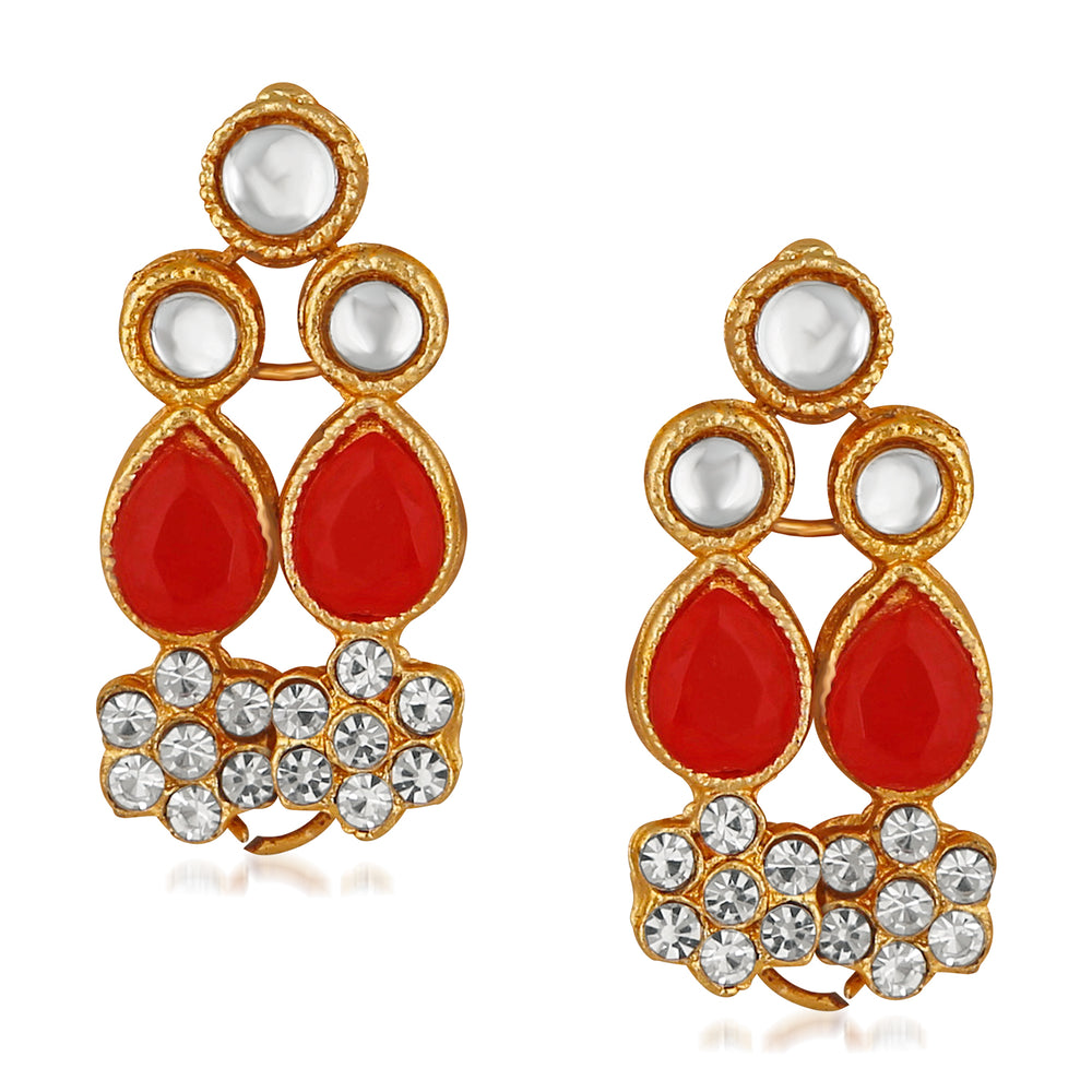 Traditional Choker Necklace Set with Jewellery Kundan and Artificial Pearl
