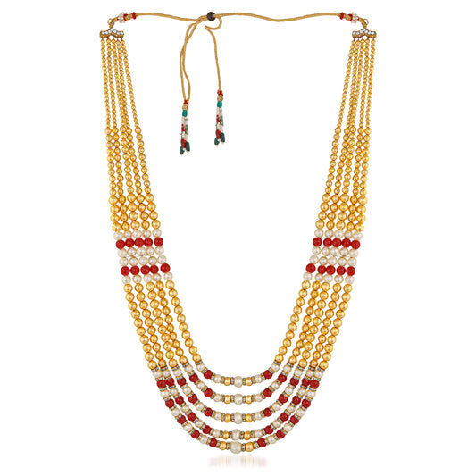 5 Layered Pearl Dulha Haar | Necklace