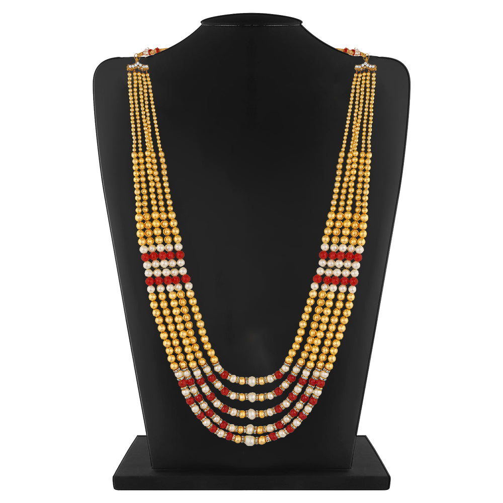 5 Layered Pearl Dulha Haar | Necklace