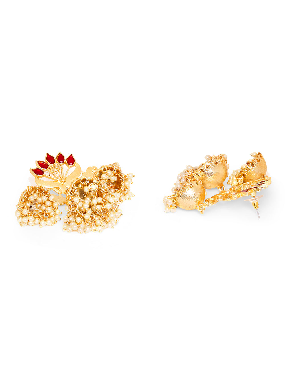 Lotus Shaped Jhumki Earrings