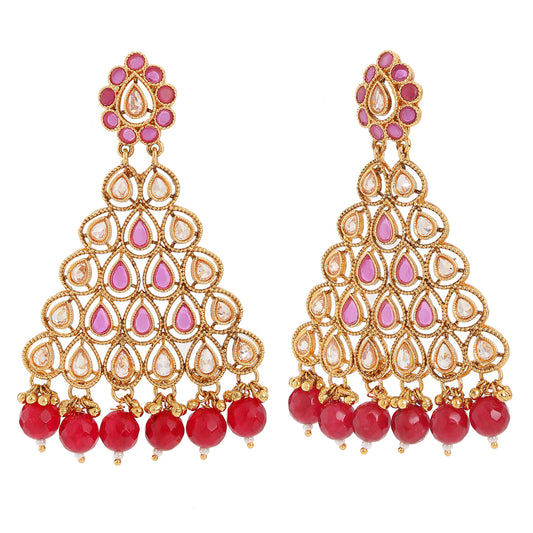 Traditional Ethnic Kundan Dangler Earrings