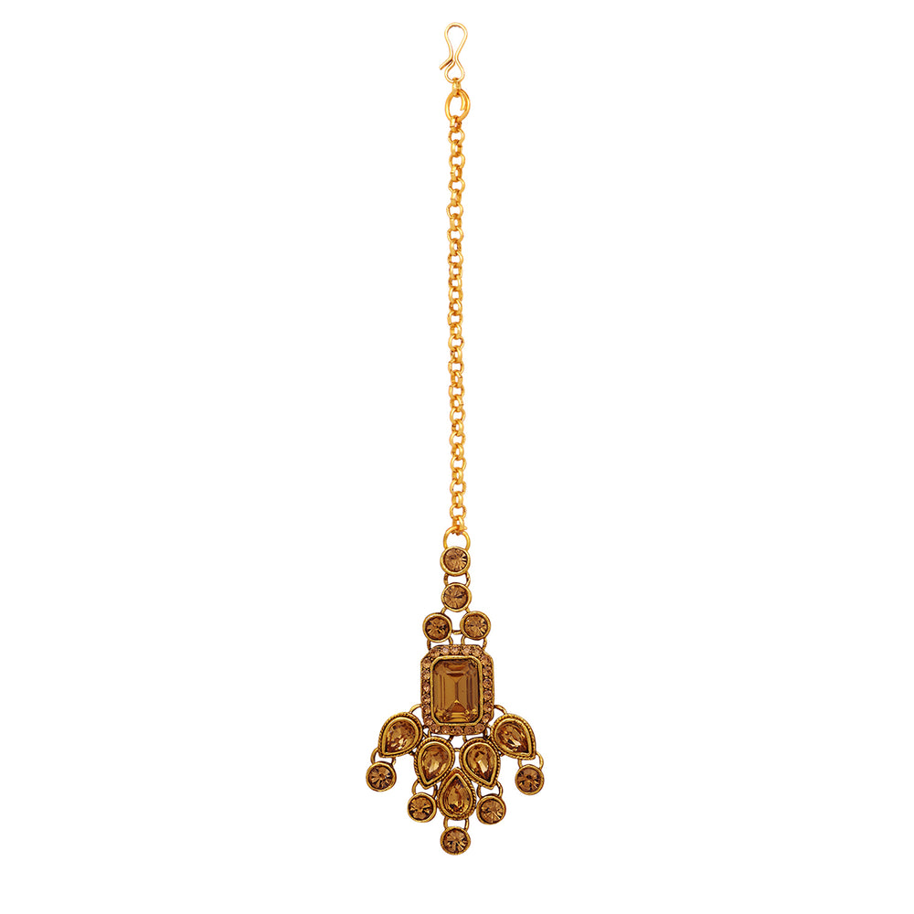 Traditional Ethnic Necklace Set with Maangtikka
