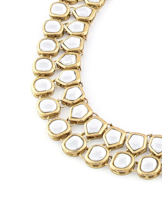Traditional White Kundan Necklace set