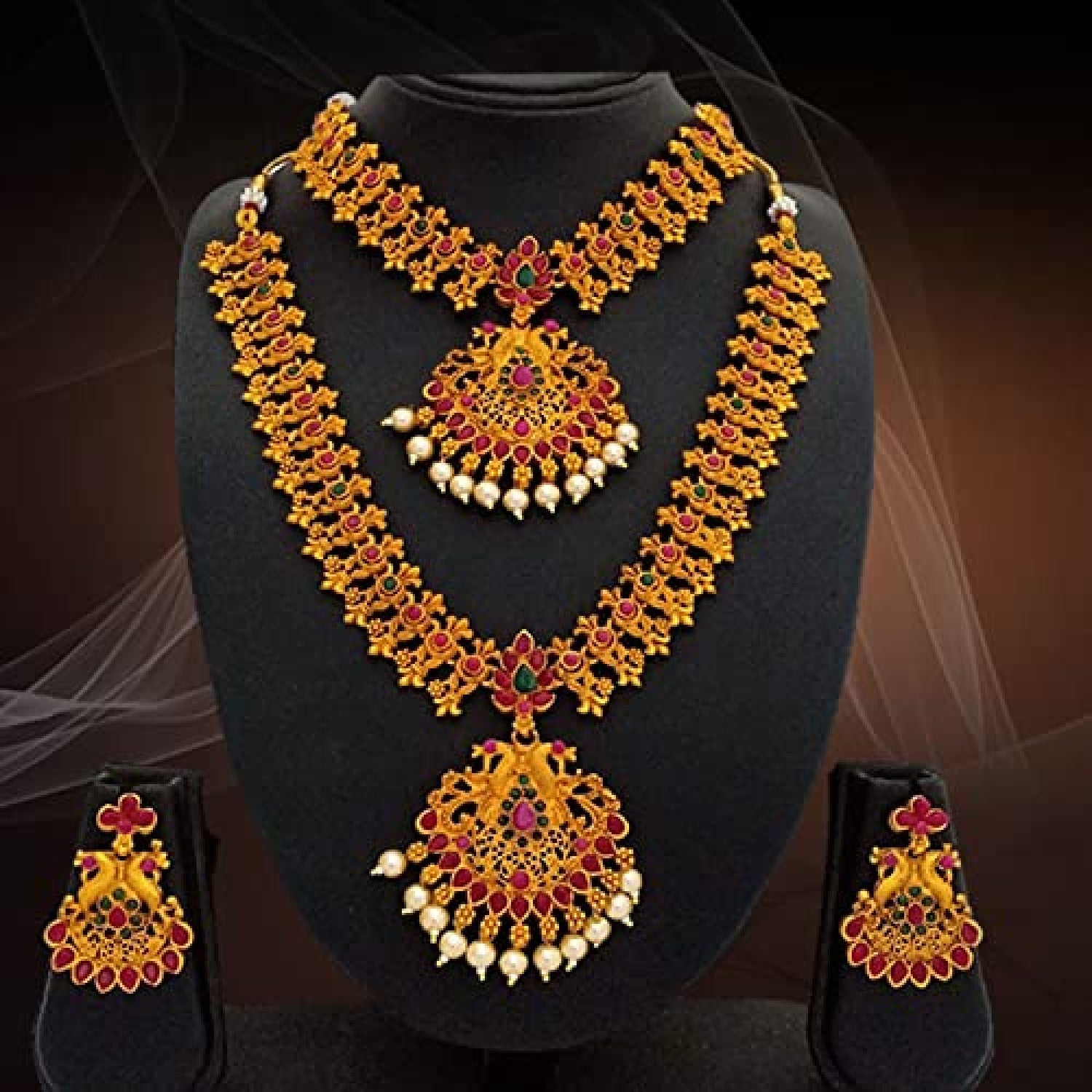 Traditional Multicolor Kundan Necklace set