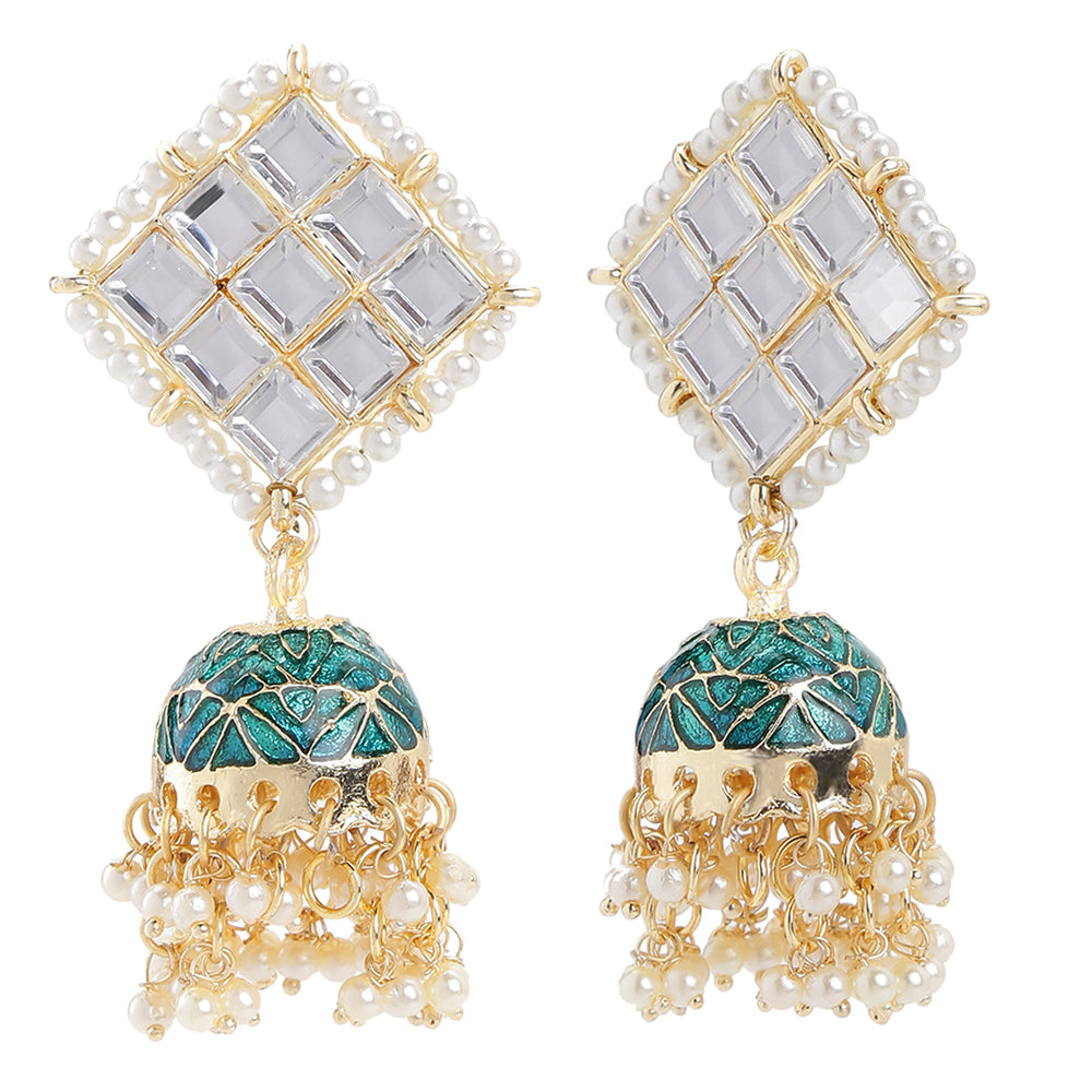 Meenakari Work Jhumki Earring