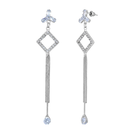 American Diamond Dangle & Tassel Earring