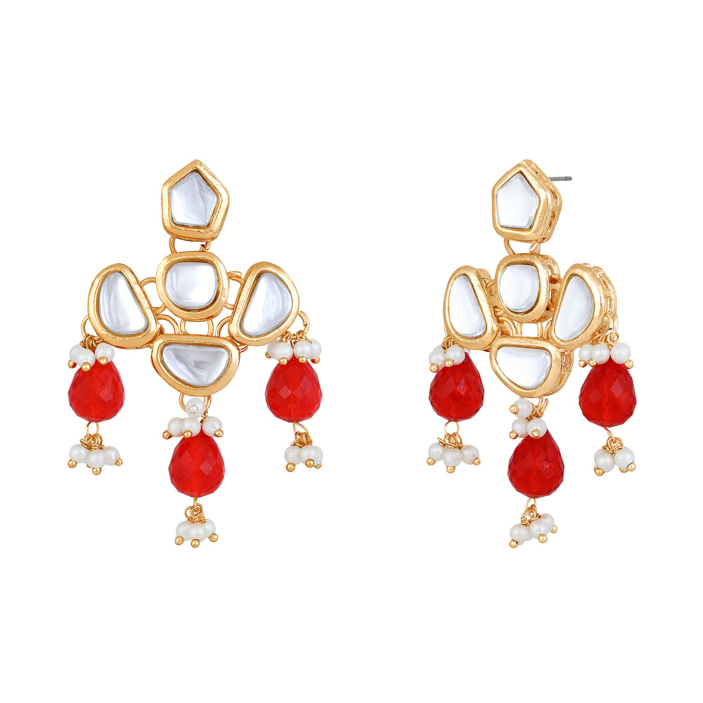 Colorful Ethnic Necklace with Pair of Earrings