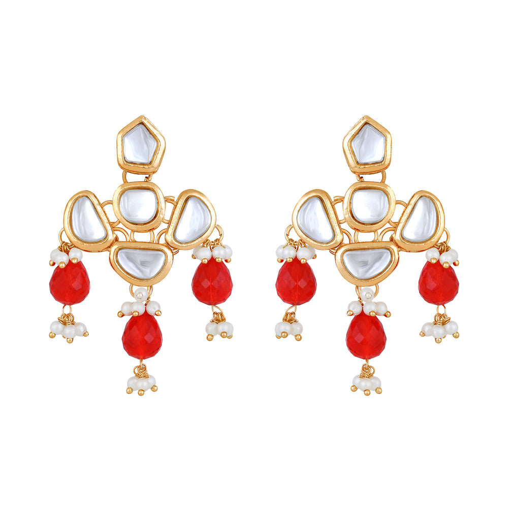 Colorful Ethnic Necklace with Pair of Earrings