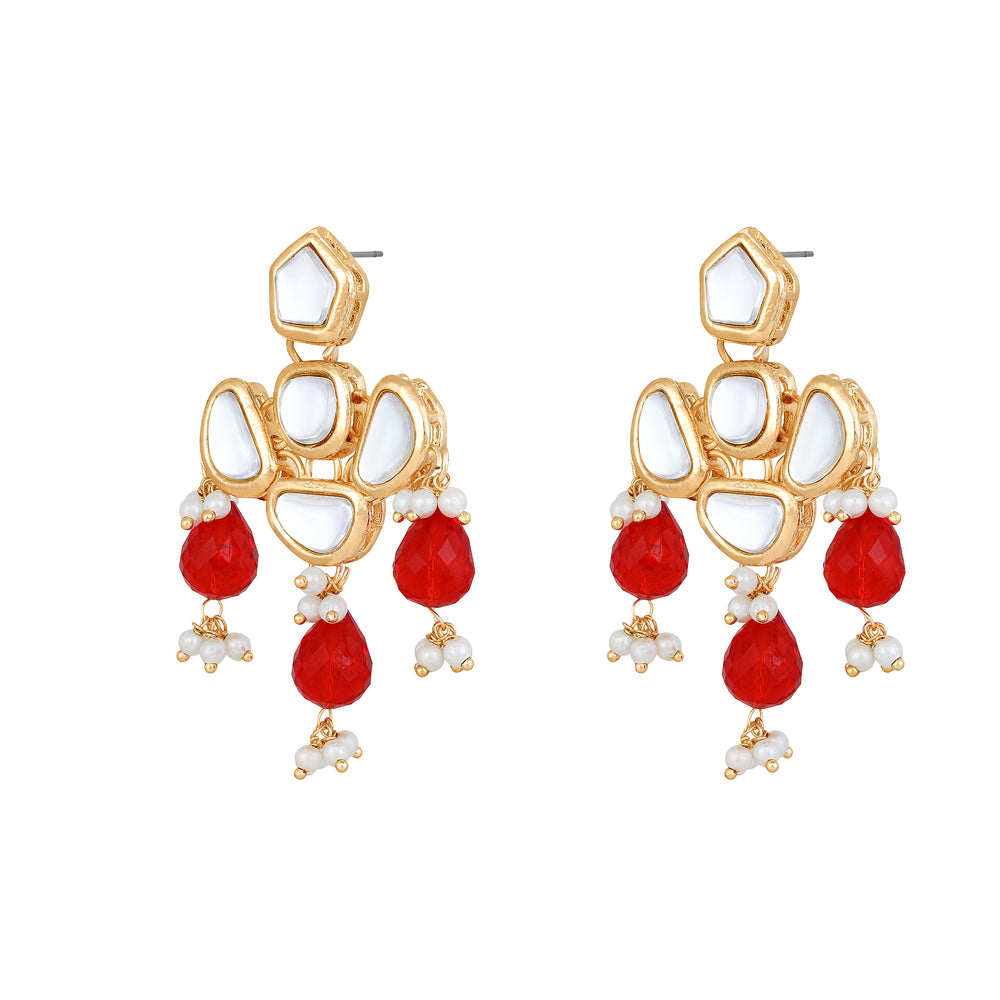 Colorful Ethnic Necklace with Pair of Earrings