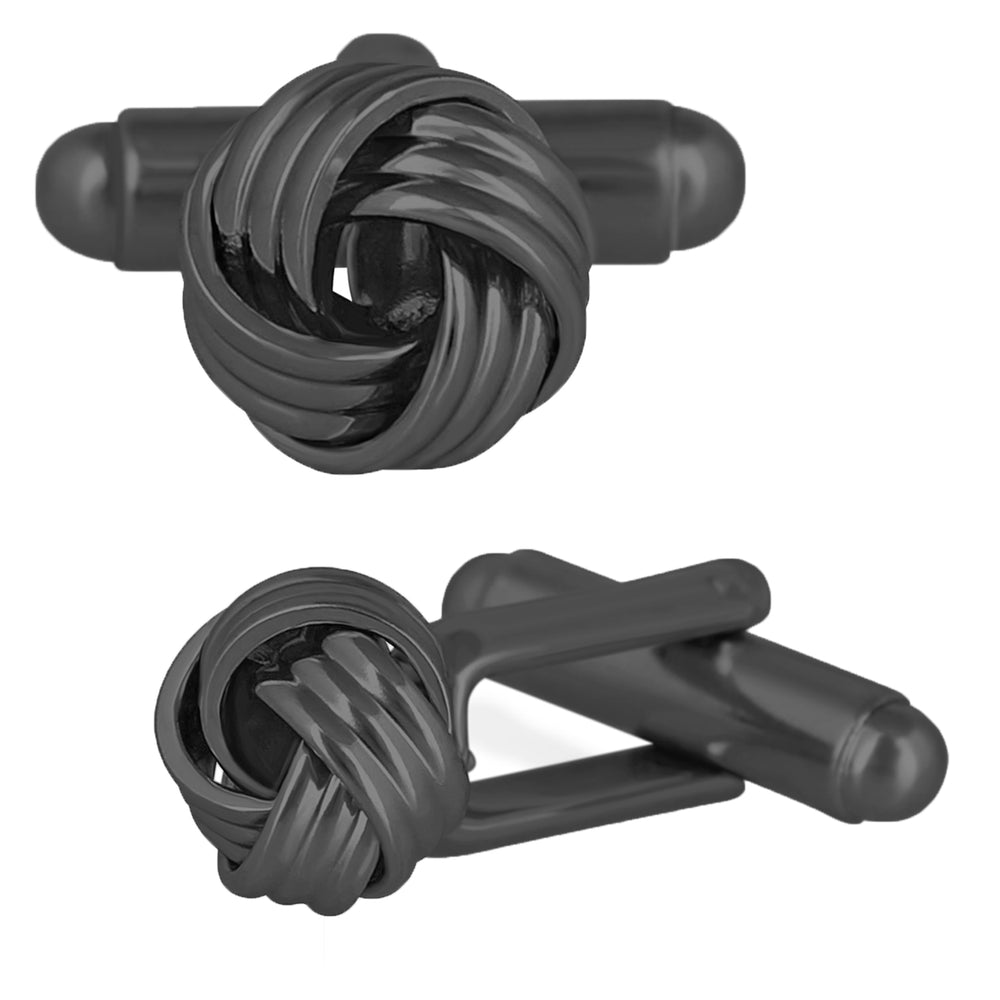 Mahi Rosegold Plated Entangled Design Cufflink for Mens and Boys (CL1100538Z)