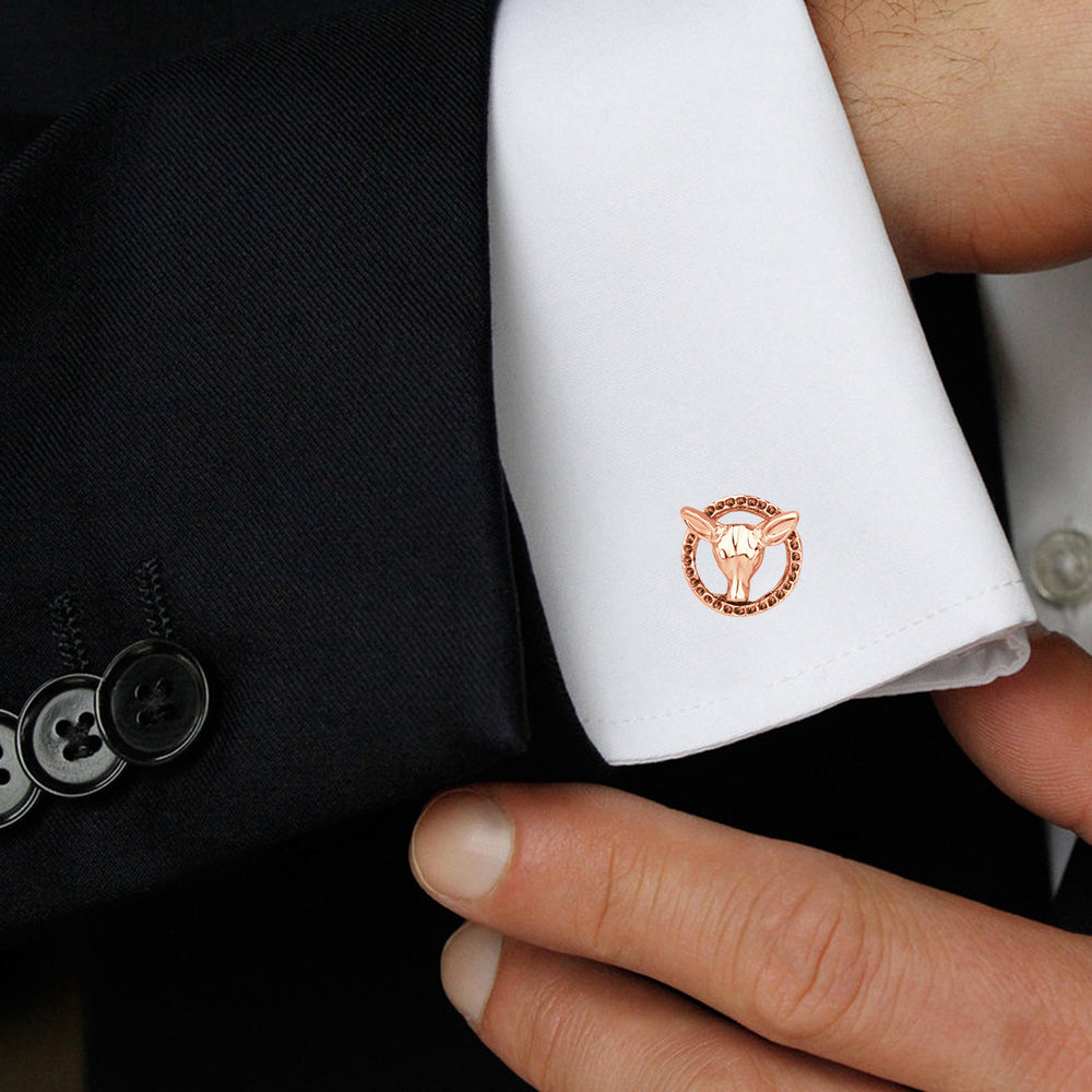 Deer Face Shaped Cufflinks