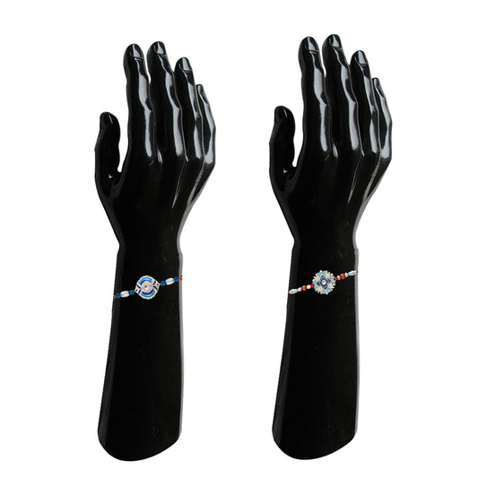 Combo of Floral and Evil Eye Designer Rakhi