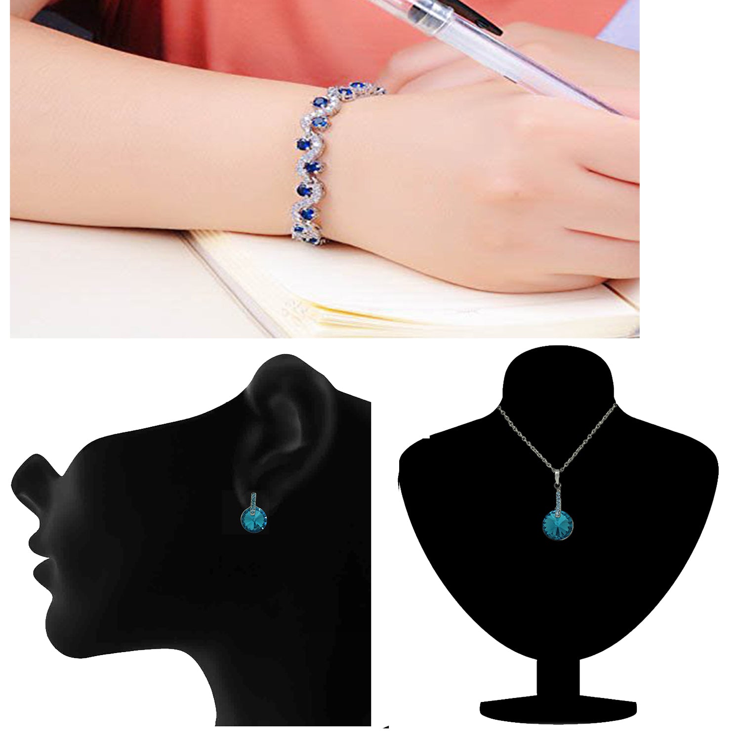 Dazzling Blue Jewellery Combo
