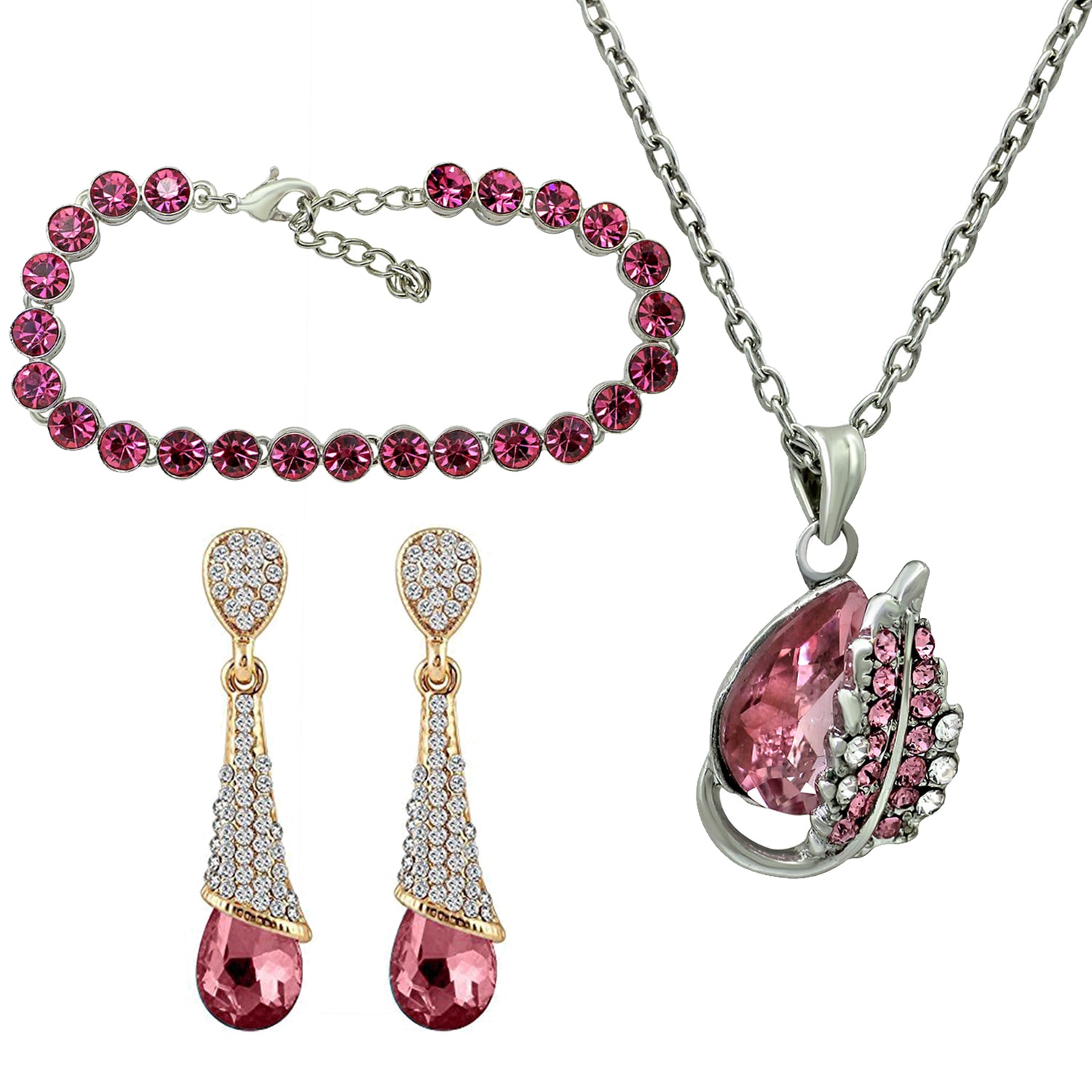 Alluring Pink Jewellery Combo