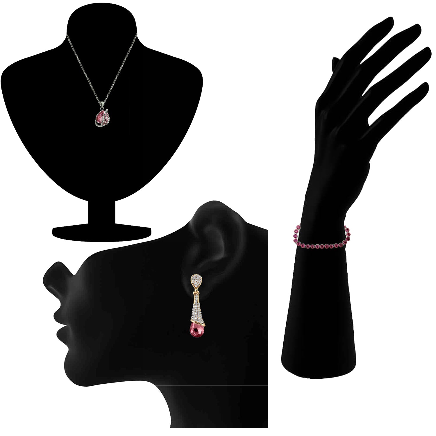 Alluring Pink Jewellery Combo